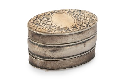 Lot 113 - LATE GEORGE III SILVER OVAL NUTMEG GRATER