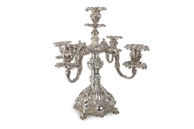 Lot 117 - VICTORIA SILVER PLATED CANDELABRUM