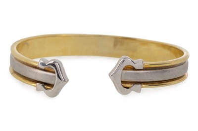 Lot 712 - YELLOW AND WHITE GOLD CUFF