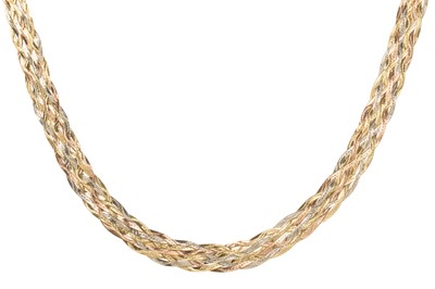 Lot 732 - WOVEN GOLD NECKLACE
