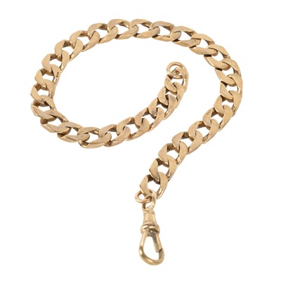 Lot 744 - GOLD CURB LINK BRACELET