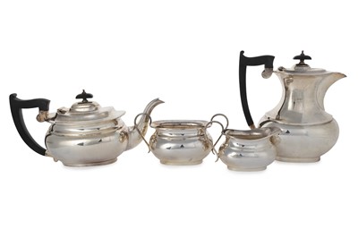 Lot 120 - GEORGE V SILVER FOUR PIECE TEA AND COFFEE SERVICE