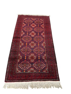 Lot 840 - AFGHAN BOKARA BORDERED RUG