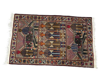 Lot 842 - CAUCASIAN BORDERED RUG
