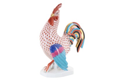 Lot 1596 - HEREND FIGURE OF A COCKEREL