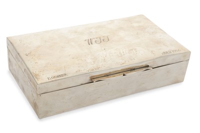 Lot 122 - ELIZABETH II SILVER CIGAR BOX