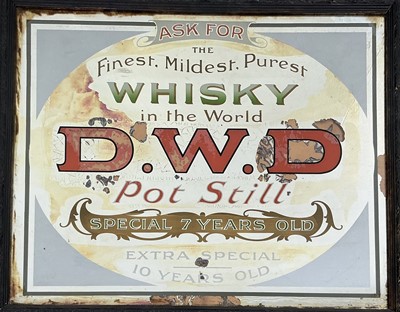 Lot 1600 - D.W.D. POT STILL WHISKY ADVERTISING MIRROR