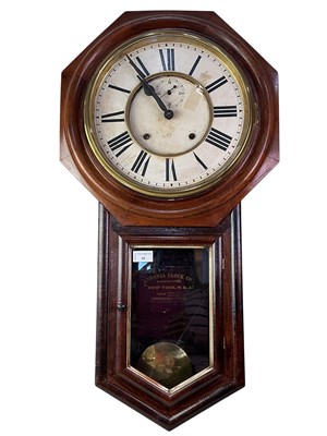 Lot 370 - ANSONIA DROP DIAL WALL CLOCK