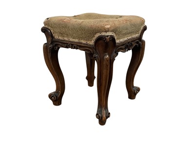 Lot 1623 - VICTORIAN MAHOGANY STOOL