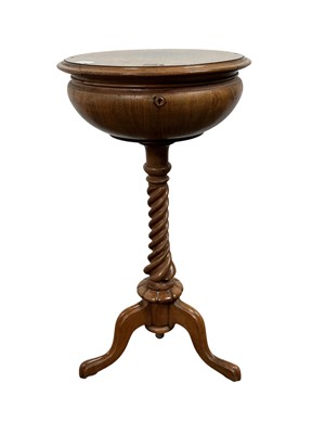 Lot 1620 - VICTORIAN BURR WALNUT TEAPOY