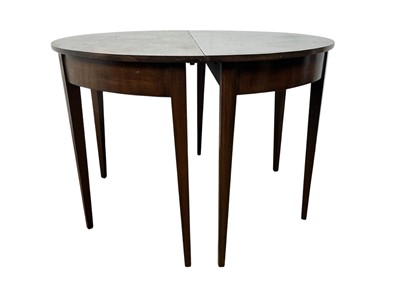 Lot 385 - MAHOGANY D-END DINING TABLE