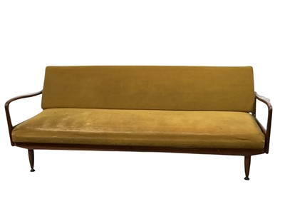 Lot 1605 - MID CENTURY GREAVES & THOMAS TEAK FRAMED LOUNGE SUITE