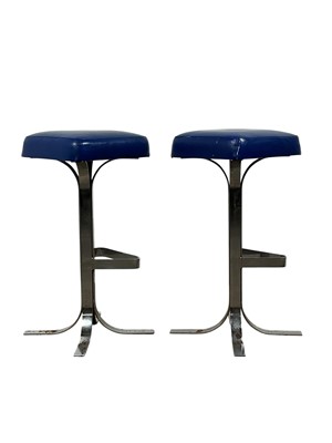 Lot 1610 - SET OF FOUR MID CENTURY INDUSTRIAL STYLE STOOLS