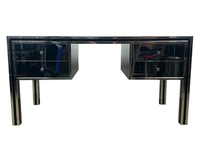 Lot 1632 - MID CENTURY SMOKED GLASS DESK