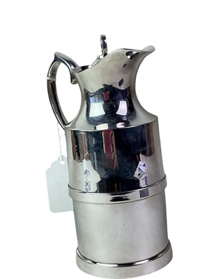 Lot 373 - WHITE METAL CLARET JUG
