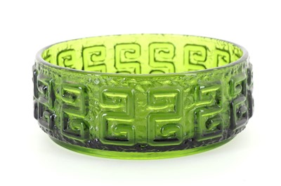 Lot 1646 - GEOFFREY BAXTER FOR WHITEFRIARS GREEN GLASS BOWL