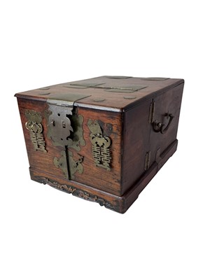Lot 855 - CHINESE HARDWOOD VANITY CABINET