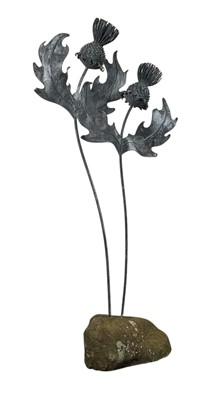 Lot 1694 - CONTEMPORARY WROUGHT METAL GARDEN SCULPTURE