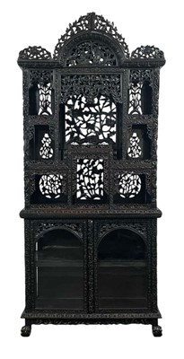 Lot 852 - CHINESE HARDWOOD DISPLAY CABINET