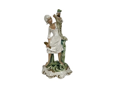 Lot 383 - PAIR OF ITALIAN POTTERY FIGURES
