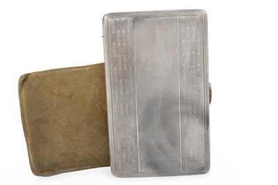 Lot 154 - GEORGE VI SILVER CIGARETTE CASE