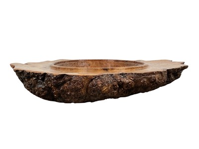 Lot 1705 - BURR ELM RUSTIC CENTRE BOWL