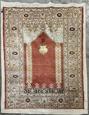 Lot 1706 - TURKISH GHORIDES PRAYER RUG