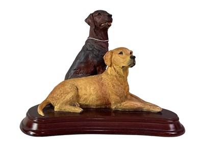Lot 150 - COMPOSITION GROUP OF TWO LABRADOR DOGS