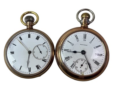 Lot 24 - FOUR ROLLED GOLD POCKET WATCHES