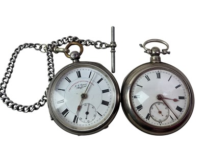 Lot 7 - SILVER PAIR CASED POCKET WATCH