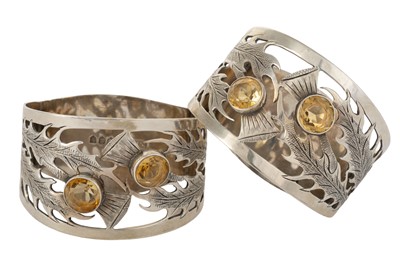 Lot 170 - PAIR OF SCOTTISH SILVER NAPKIN RINGS