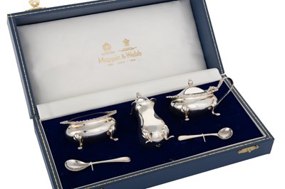 Lot 172 - ELIZABETH II SILVER CONDIMENT SET