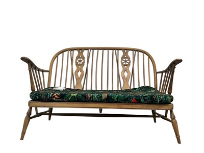 Lot 36 - ERCOL OAK SETTEE