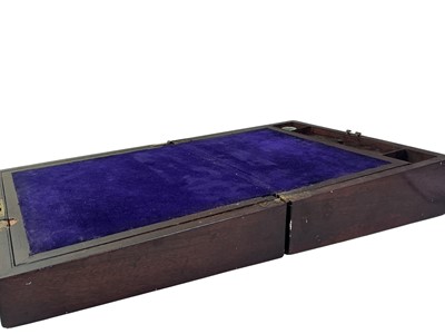 Lot 37 - VICTORIAN ROSEWOOD WRITING SLOPE