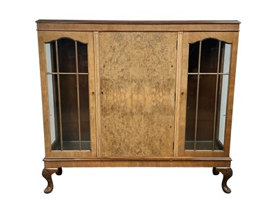 Lot 136 - WALNUT DISPLAY CABINET
