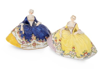 Lot 1720 - PAIR OF GERMAN LUDWIGSBURG FIGURAL BELLS