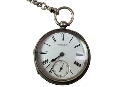 Lot 154 - VICTORIAN SILVER POCKET WATCH