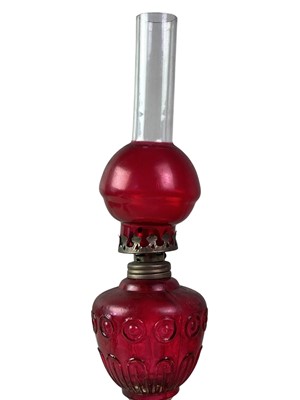 Lot 53 - GLASS OIL LAMP