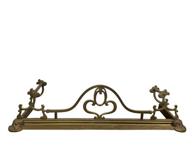 Lot 156 - VICTORIAN BRASS FIRE CURB