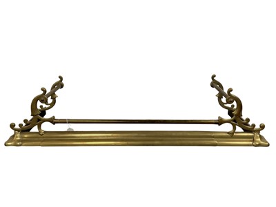 Lot 157 - VICTORIAN BRASS FIRE CURB