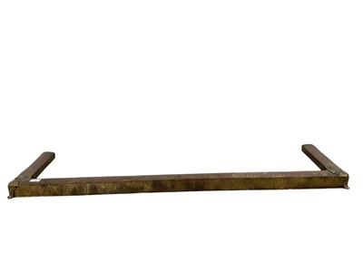 Lot 159 - EDWARDIAN BRASS FIRE CURB