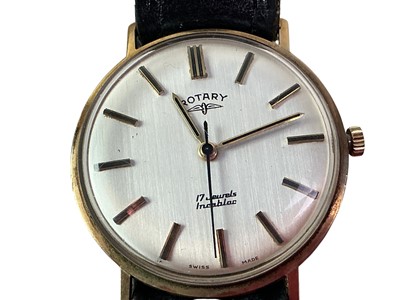Lot 164 - ROTARY GOLD WRIST WATCH