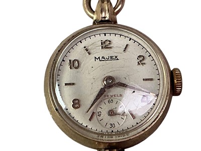 Lot 167 - LADY'S MAJEX GOLD WRIST WATCH