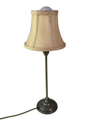Lot 80 - TWO BRASS EFFECT TABLE LAMPS
