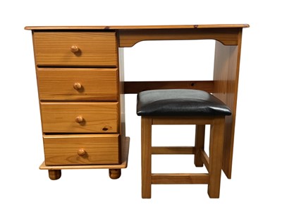 Lot 98 - MODERN PINE EFFECT WRITING DESK