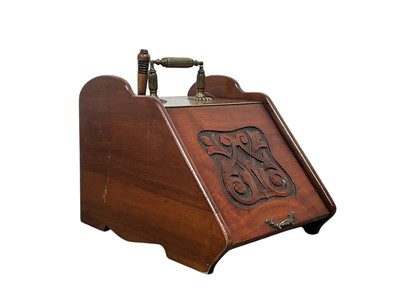 Lot 105 - MAHOGANY COAL SCUTTLE