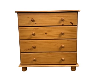 Lot 104 - PINE CHEST OF DRAWERS