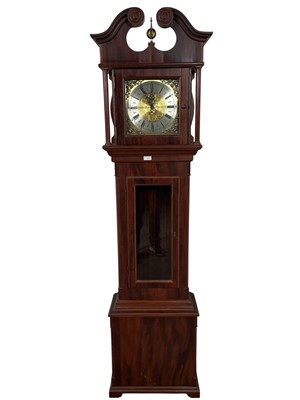 Lot 119 - REPRODUCTION MAHOGANY LONGCASE CLOCK