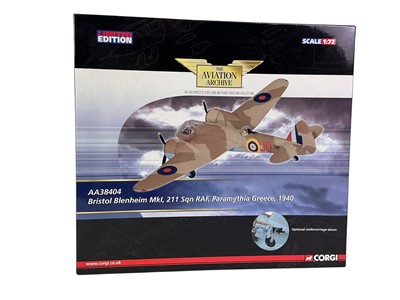 Lot 176 - GROUP OF CORGI, HOBBYMASTER AND OTHER MODEL MILITARY AIRCRAFT MODELS