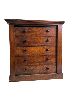Lot 263 - VICTORIAN MAHOGANY WELLINGTON STYLE APPRENTICE CHEST